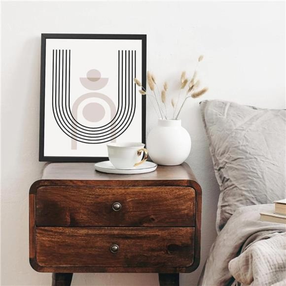 Abstract Boho Wall Art Prints Set of 6, Minimalist Geometric Boho Wall Art - Picture 7 of 7